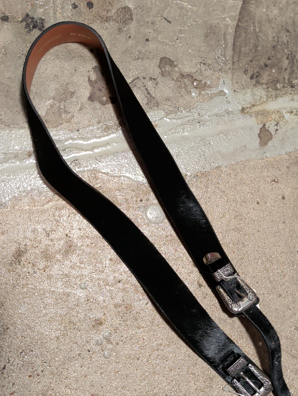 Nwt Maison Boinet Made In France Black Calf leather Belt with Decorative Buckles